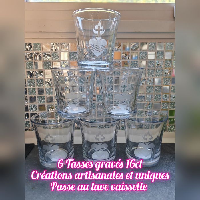 Tasses gravés 16cl - photo numéro 3