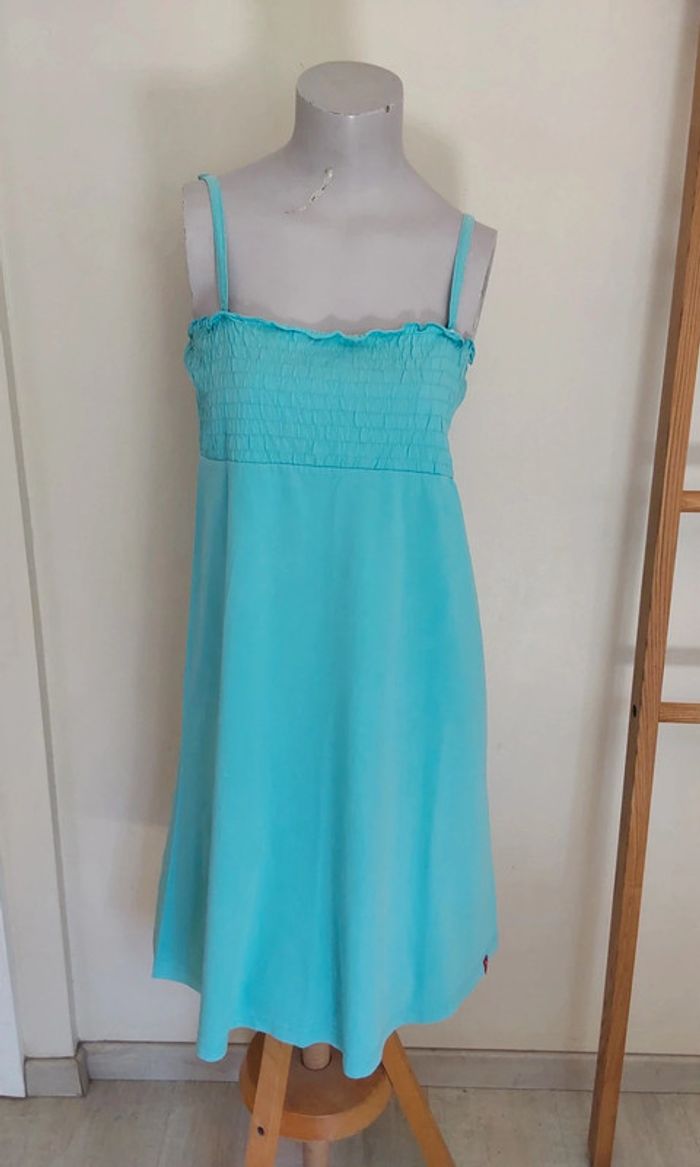 Robe bustier turquoise bretelles amovibles T 36 Edc Esprit