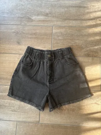 Short en jean noir fille été