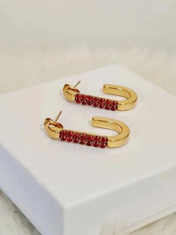 Boucles d'oreilles acier inoxydable doré