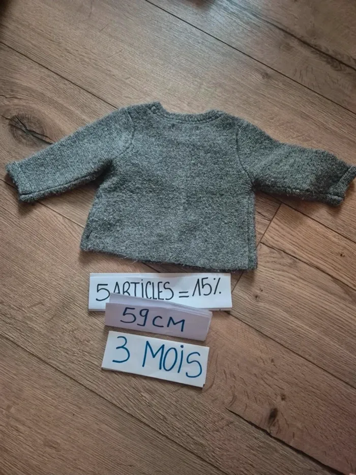 Gilet chaud Obaïbi 3 mois (59 cm) - photo numéro 2