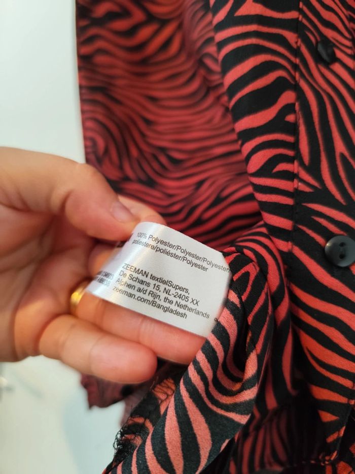 Blouse sans manches fluide zébré taille 46 - photo numéro 5