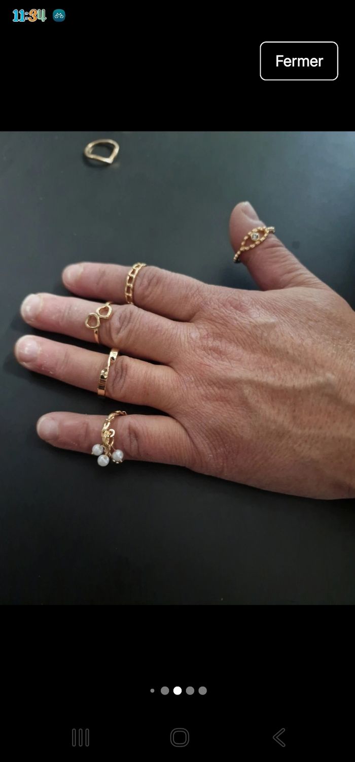 Lot 43 bague acier inoxydable - photo numéro 9
