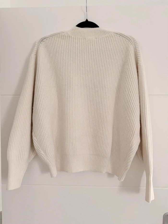 Pull hm maille vest sweat camisa blusa Maglia camicia sweater maglione suéter trui beige noir sequin - photo numéro 4