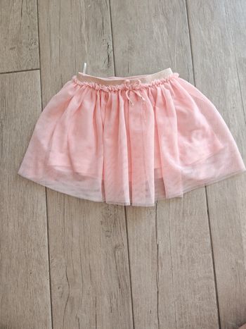 Jupe volant et tulle rose 2 ans