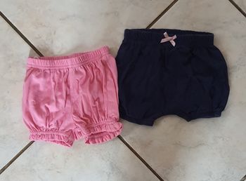 2 shorts coton 3 mois