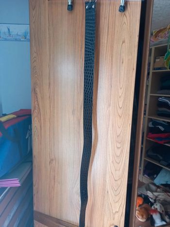 Ceinture noir effet croco