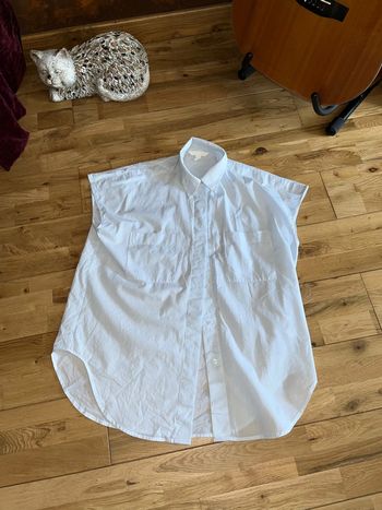 Chemise sans manches bleu clair h&m oversize xs
