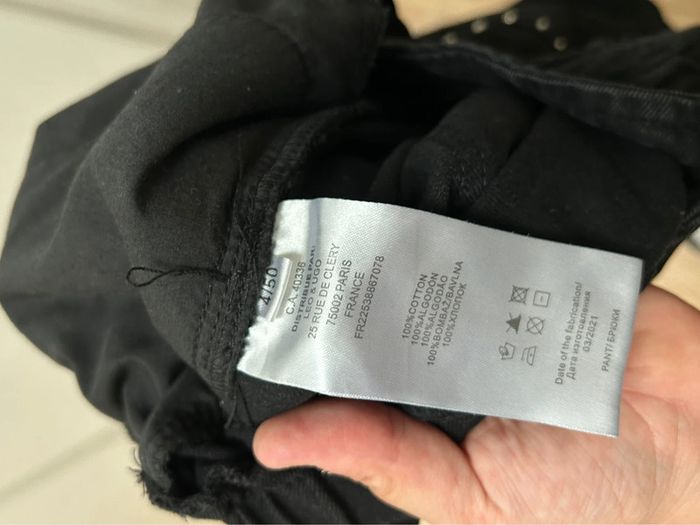 Pantalon jeans noir avec perle Léo & ugo taille 4 coton xl 42 - photo numéro 7