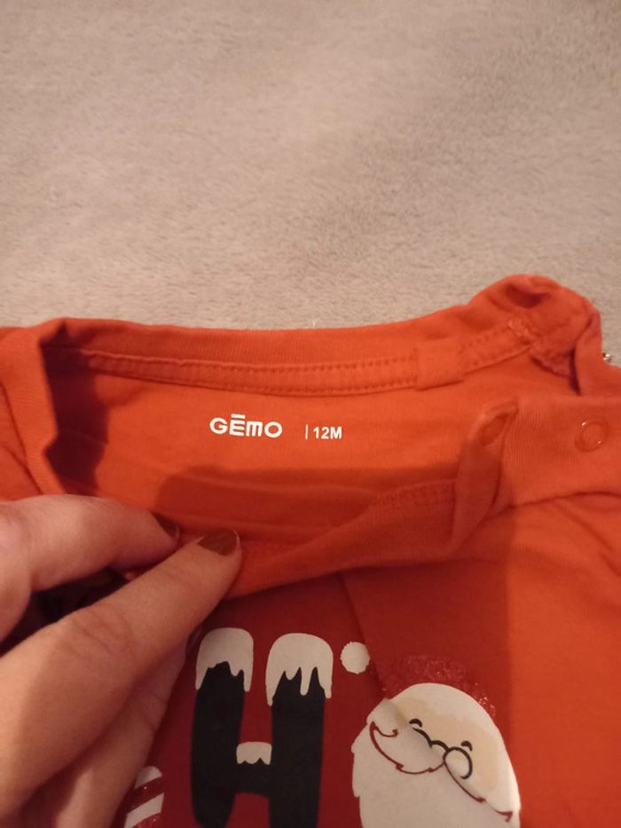 T-Shirt Manches Longues Thème Noel Taille 12 mois - photo numéro 2