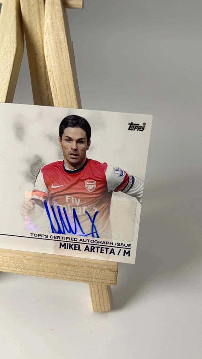 2013-14 Topps English Premier League Gold #SP-MA Mikel Arteta Star Auto Arsenal - photo numéro 3
