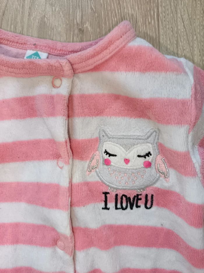 Lot pyjamas velours 1 pièce roses fille 12 mois - photo numéro 8