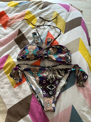 Maillot de bain 2 pièces à motifs