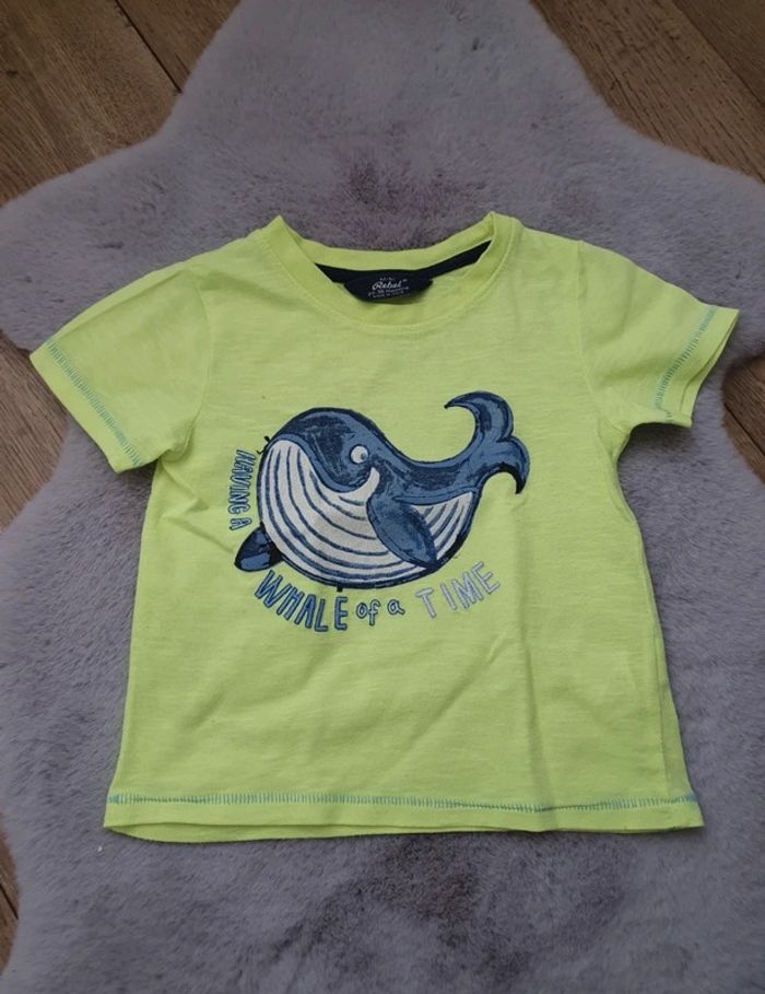 T.shirt manches courtes jaune fluo Mini Rebel 24-36 mois