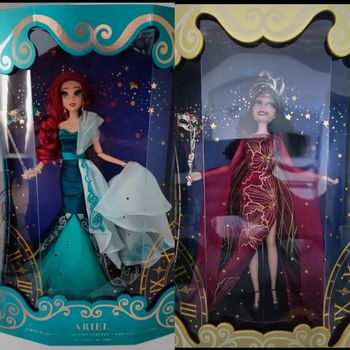 Poupées Ariel limitée et Gothel Fashionably Late Midnight Masquerade Limited Designer Limitada