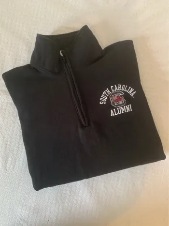 Sweat shirt Noir Champion avec demi zip « South Carolina Alumni Esprit Universitaire