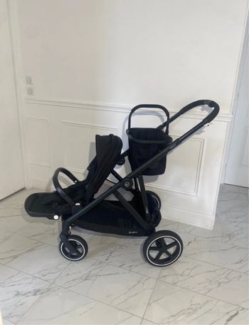 Cybex gazelle S  poussette double qui peut fait poussette simple avec le pagnier