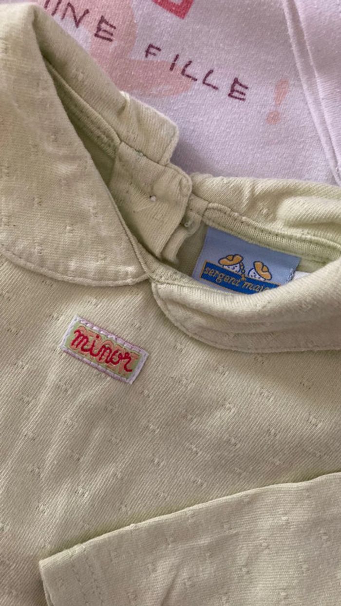 Lot ensemble vêtement bébé fille 6 mois haut pull sweat tee shirt garde robe - photo numéro 4
