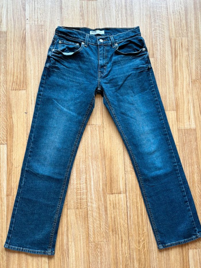Jean Levi's femme Signature Gold bleu foncée brut M/38 W28 droite straight mi taille US rare - photo numéro 3