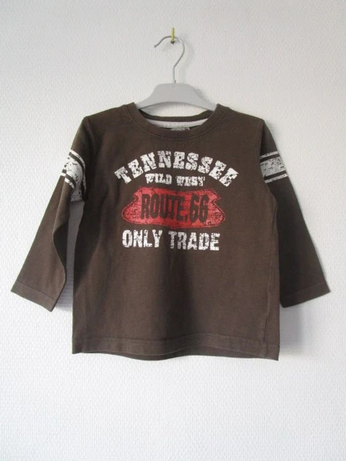 T-shirt marron Tape à l'œil 3 ans TBE - photo numéro 2