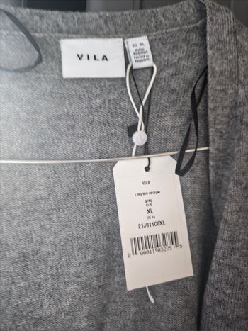 Magnifique Gilet Long VILA - Gris Chiné 