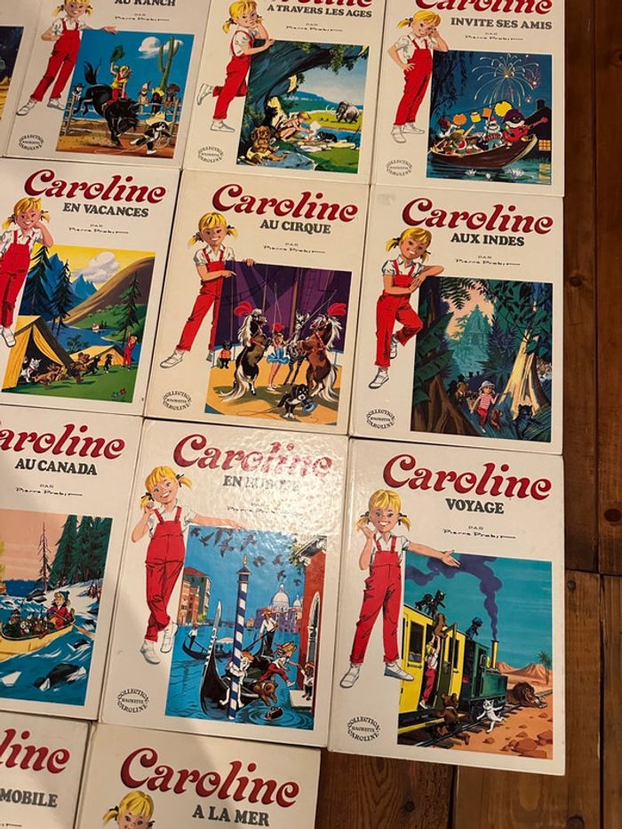 Très bon état - Lot de 14 livres anciens Caroline grands albums Hachette blancs bd - photo numéro 3