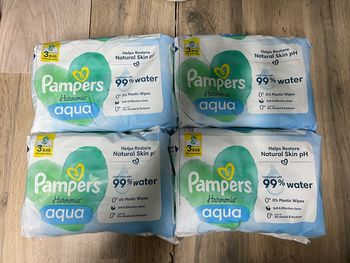 Lot 12 paquets lingettes Pampers Aqua