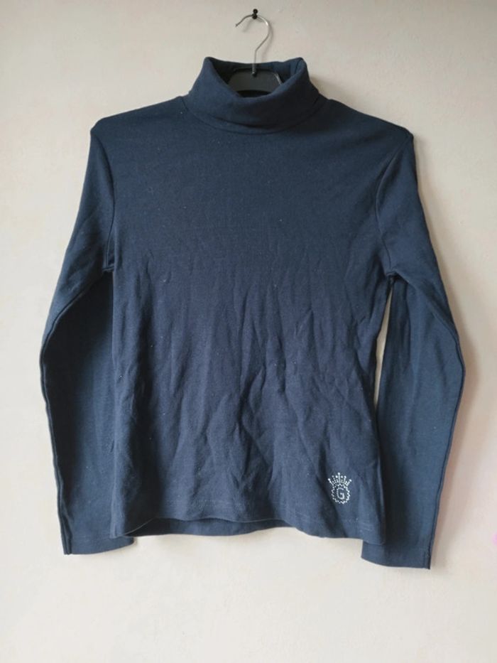 T-shirt col roulé marine - photo numéro 3