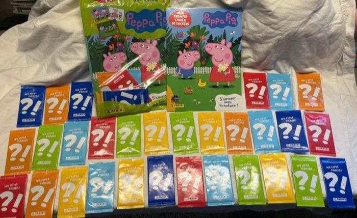 Kit panini albums + sachets de stickers Peppa Pig neufs scellés