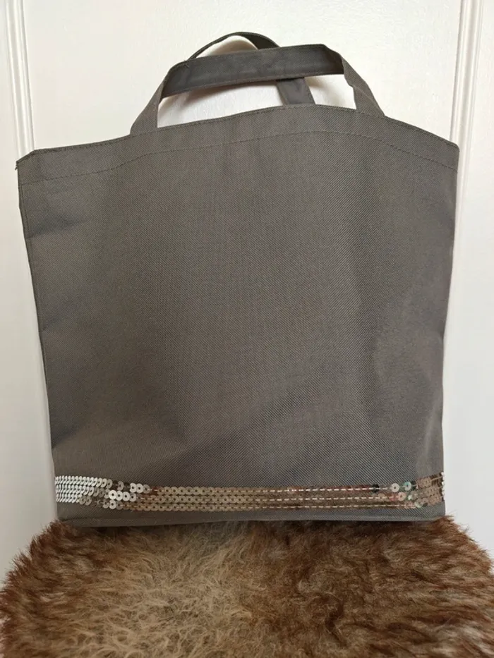 Sac cabas gris Camille Albane - photo numéro 2