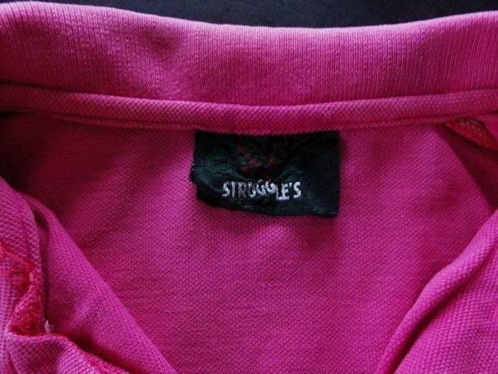 Vintage année 74 Polo STRUGGLE'S fuchsia T38/40 Unisexe en TBE