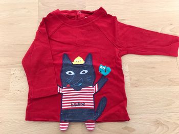 T-shirt rouge garçon 9 mois Du Pareil au Même