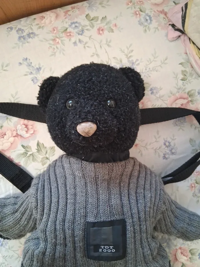 Peluche ourson sac a dos - photo numéro 3