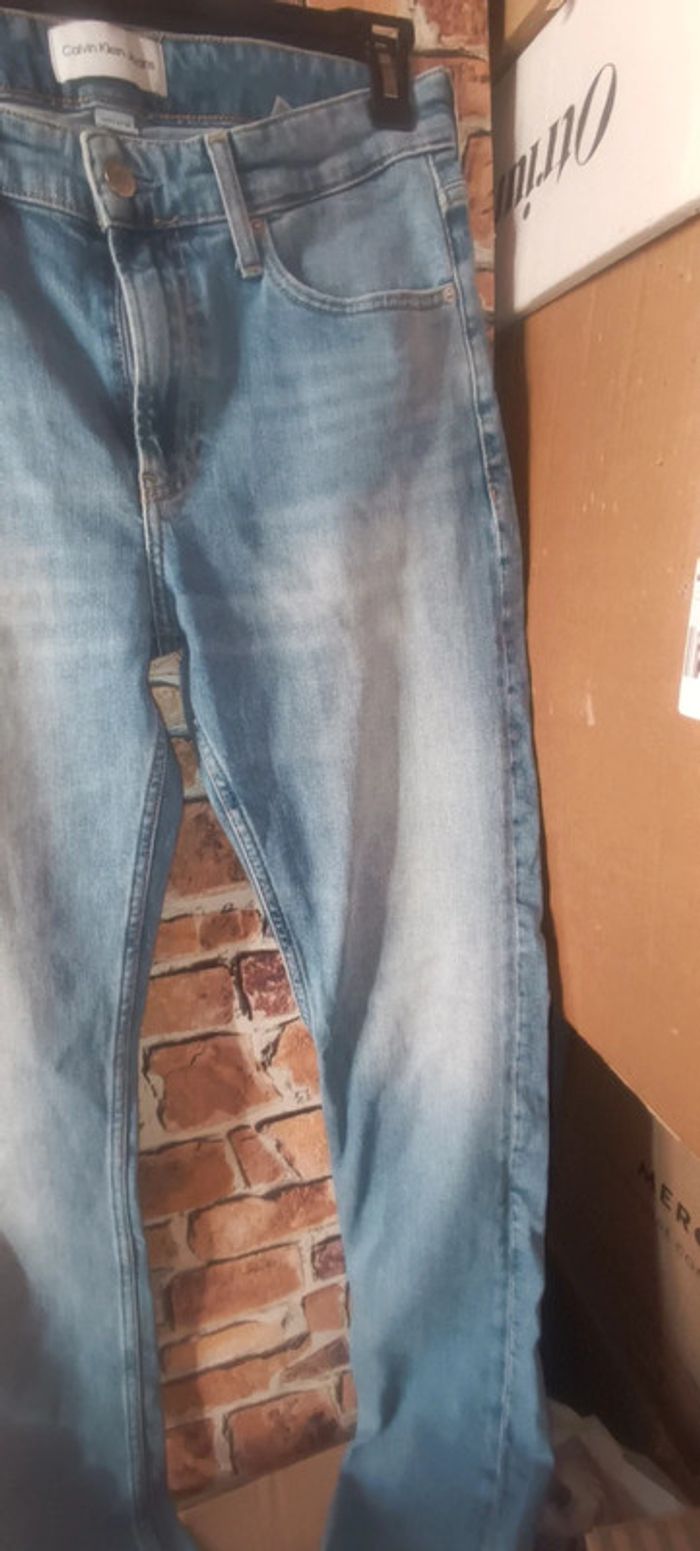Pantalon jean bleu Calvin Klein - photo numéro 3