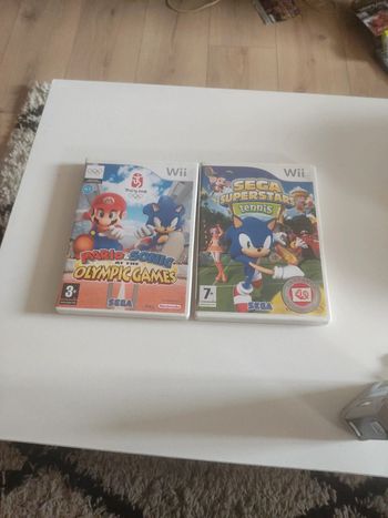 Lot jeux nintendo Wii Mario Sonic Sega superstar