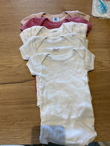 Lot de 5 bodys manches courte 3 mois