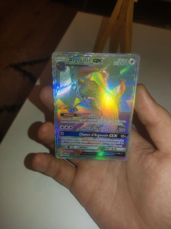 Carte pokémon argouste gx rainbow soleil et Lune - photo numéro 3