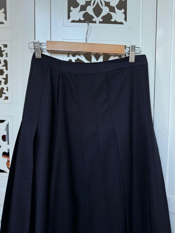 Jupe écolière pleaded skirt bleu marine Création BL Paris Taille S - photo numéro 4