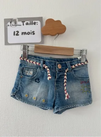 Short en jean - taille 12 mois 80 cm 🌸
