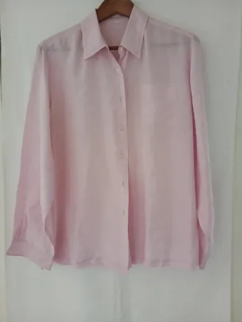 Chemise rose pale 100% soir 46