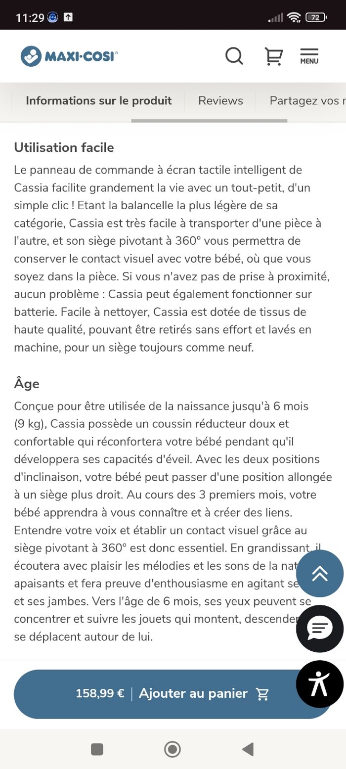 Balancelle Maxi-cosi, Cassia - photo numéro 10