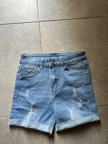 Short en jean taille haute 36