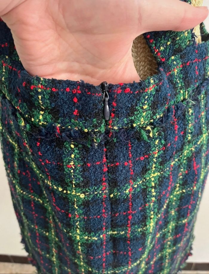 Salopette jupe Zara neuve – Taille L – Tartan tweed à carreaux - photo numéro 3