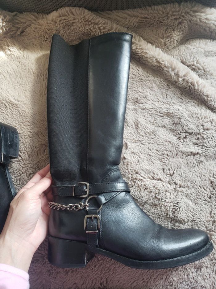 Botte cavaliere en cuir - photo numéro 7