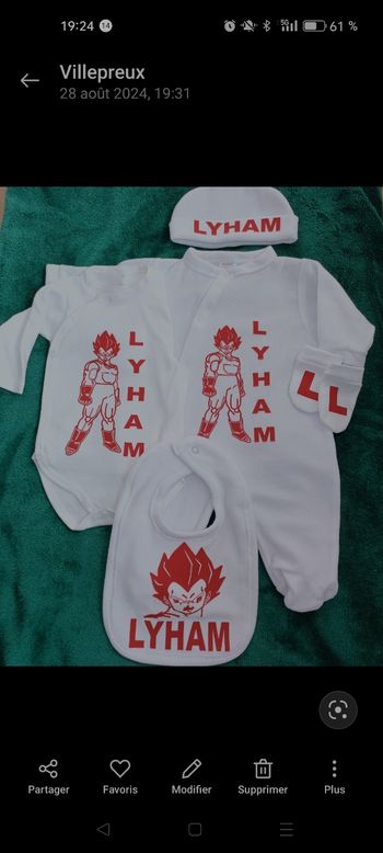 Ensemble bébé personnalisé