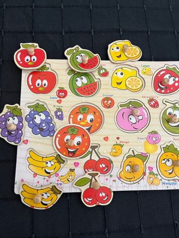Puzzle fruits en bois - photo numéro 2