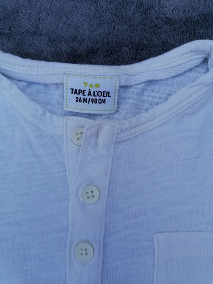 T-shirt Ml Tape à l'œil - taille 36 mois blanc - photo numéro 2
