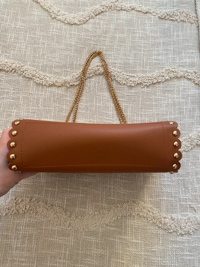 Sac camel et doré - photo numéro 3