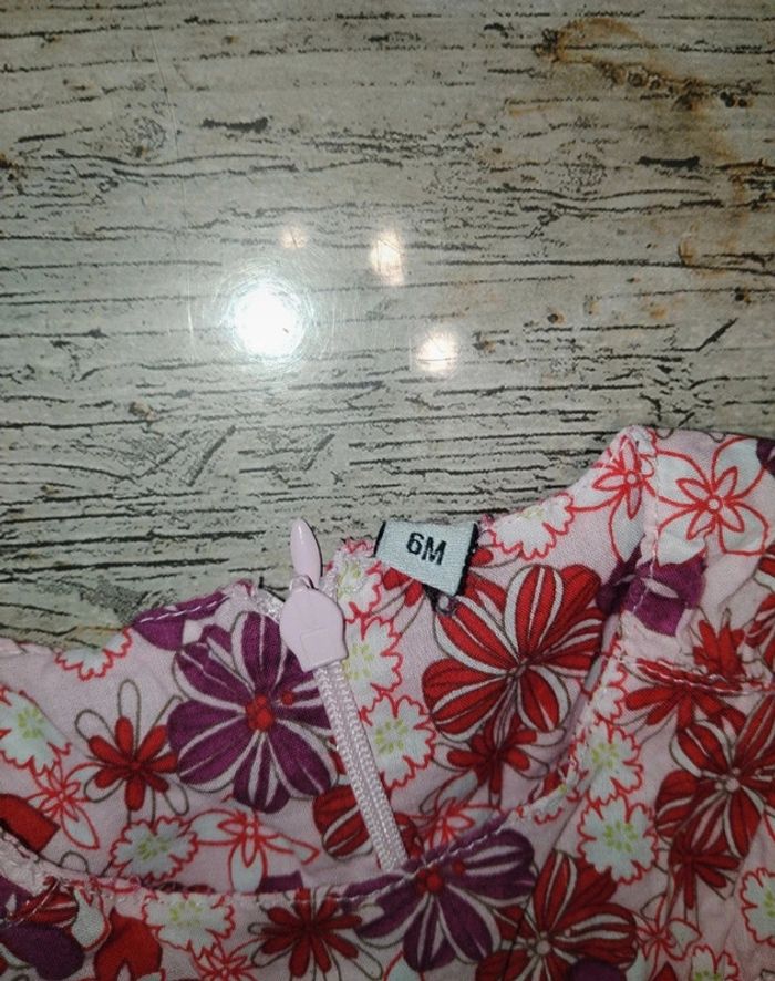 Jolie tunique fleurie été en coton fille 6 mois - photo numéro 4