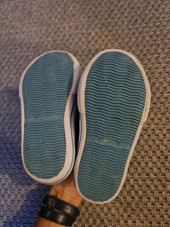 Chaussures montantes tissu à scratchs bleu - T 22 - photo numéro 9